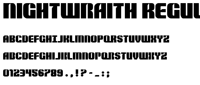 Nightwraith Regular font